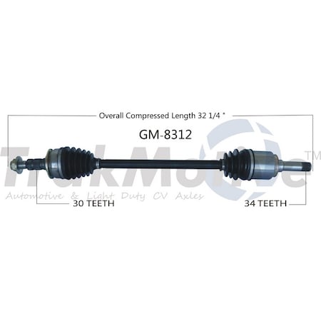 Surtrack Axle Cv Axle Shaft, Gm-8312 GM-8312